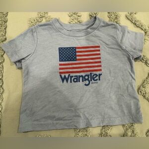 Wrangler Kids Blue and Red Flag Tee